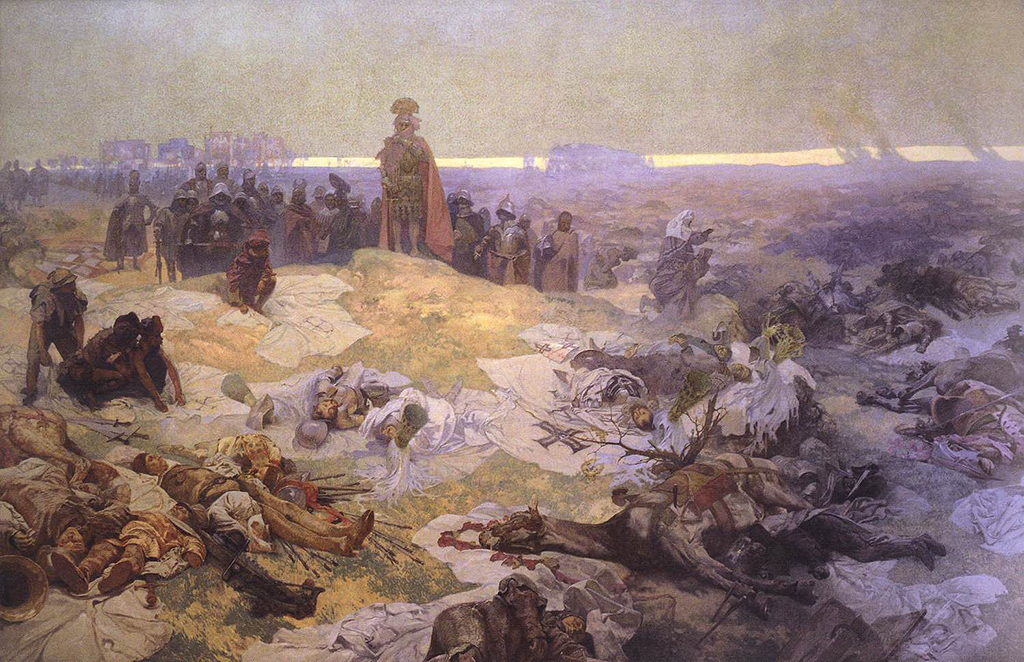 After the Battle of Grunwald in Detail Alphonse Mucha